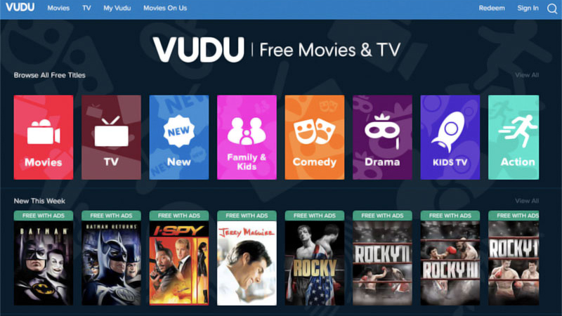 Vudu là một dịch vụ phát trực tuyến nổi tiếng có tích hợp Dolby Vision