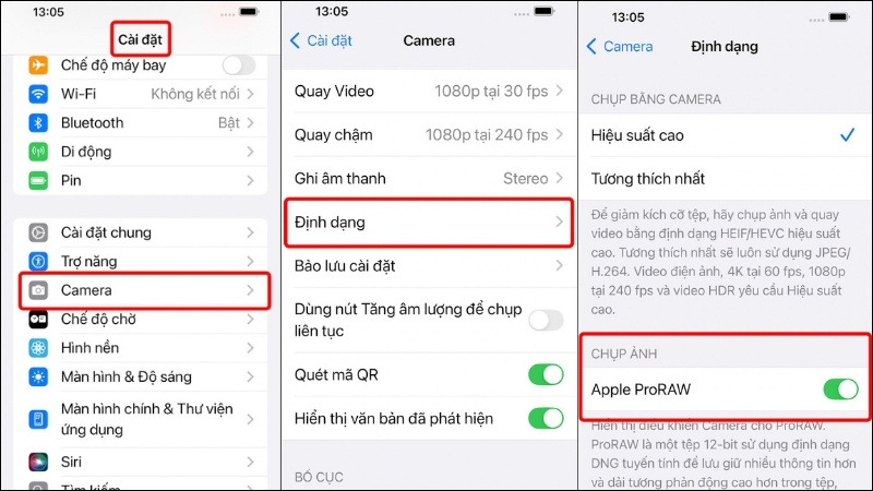 Hướng dẫn bật/tắt Apple ProRAW