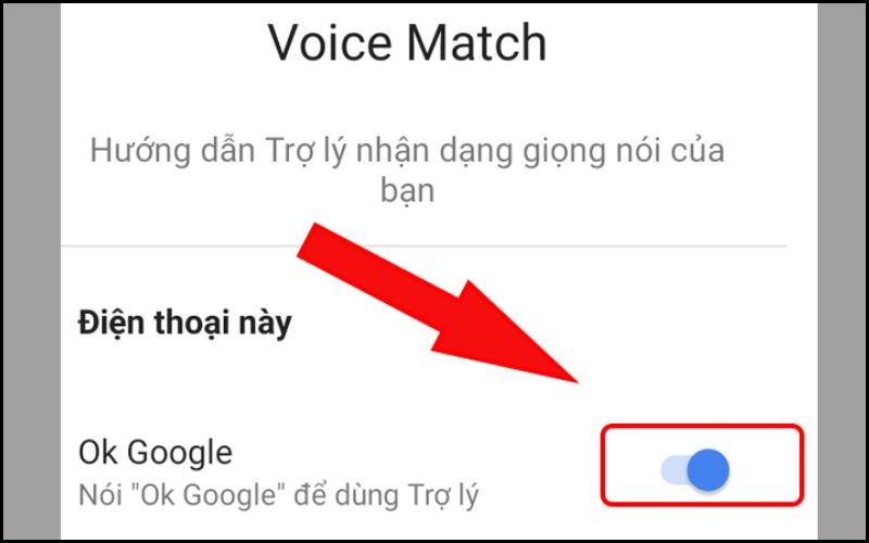 Bat tinh nang Ok Google