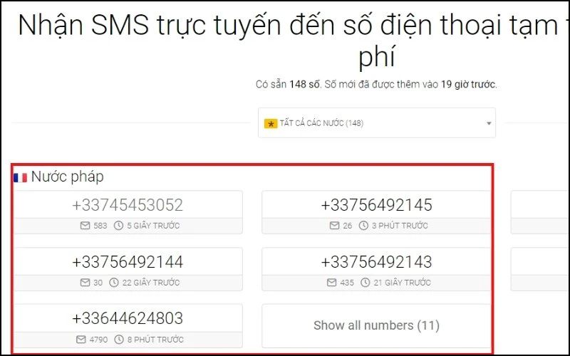 Truy cập vào trang web ONLINE-SMS.ORG