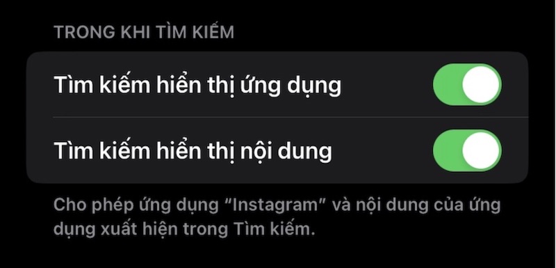 Ẩn ứng dụng từ kết quả tìm kiếm