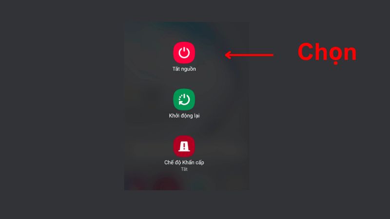 tắt nguồn điện thoại