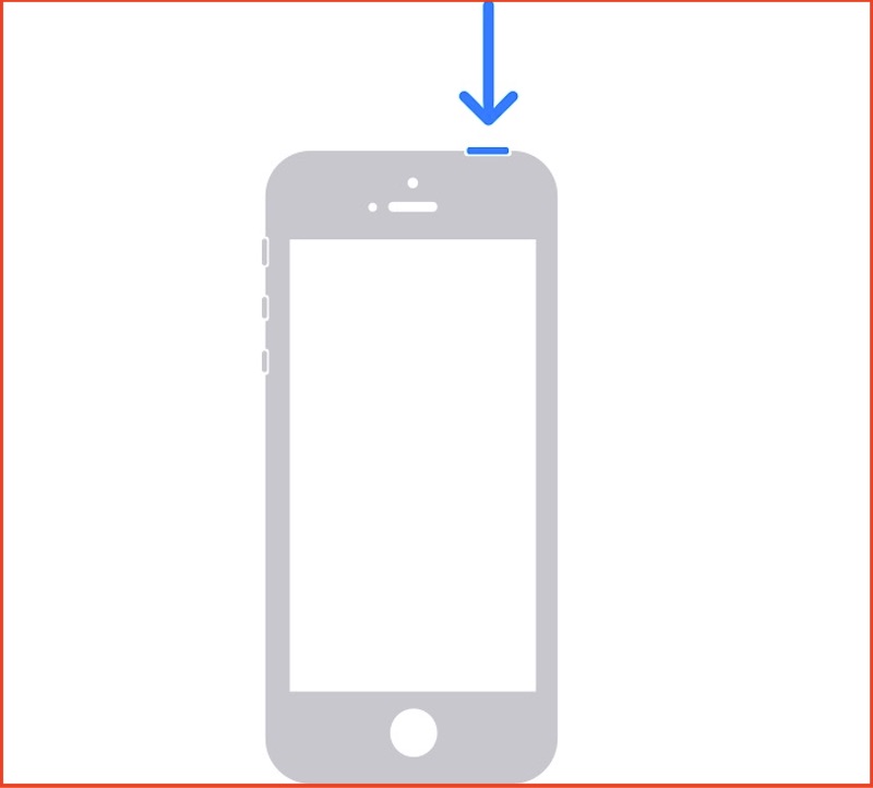 Cách khởi động lại đối với dòng iPhone SE (thế hệ 1), iPhone 5 trở xuống