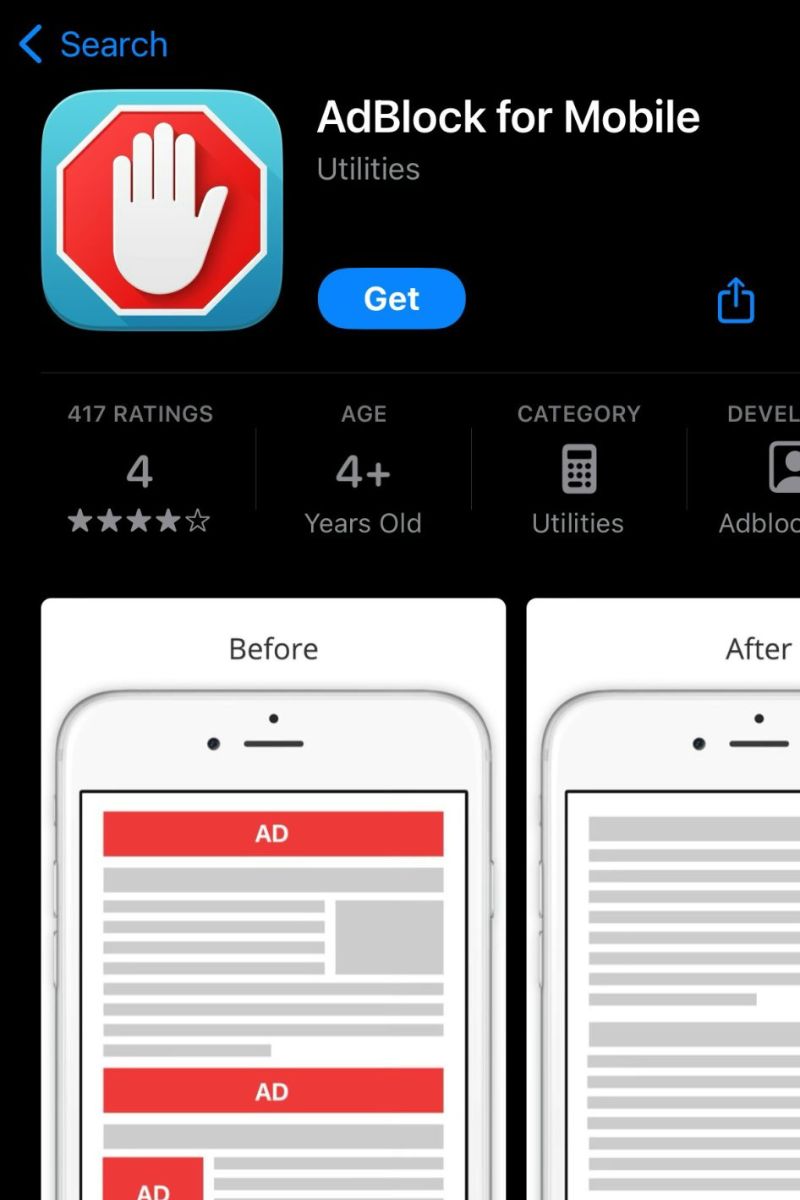 tai ung dung adblock for mobile tu app store