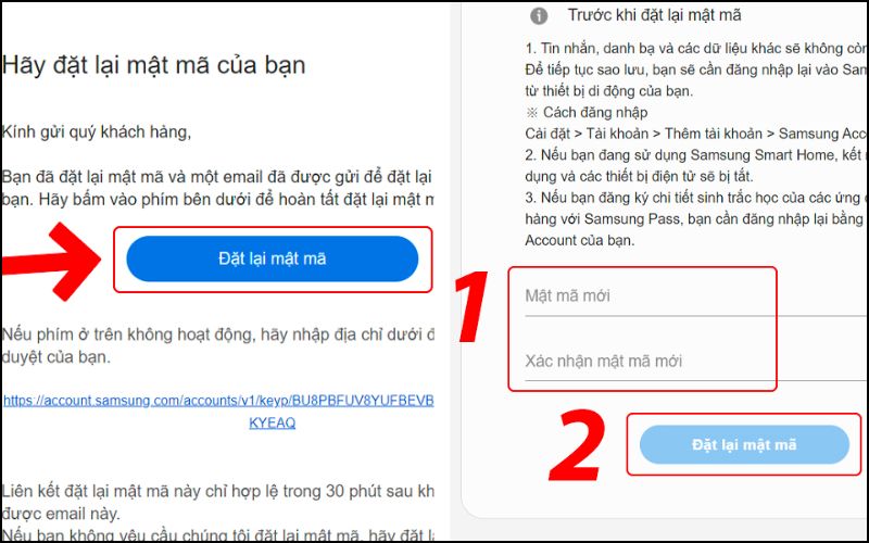 Đặt lại mật mã