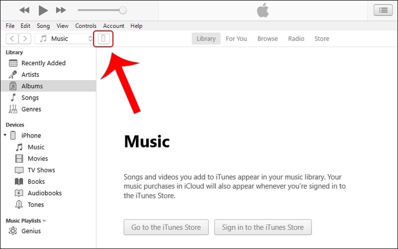 Mở iTunes trên máy tính của bạn 