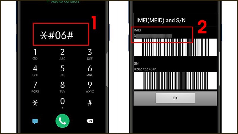 Kiểm tra số IMEI trên bàn phím của điện thoại