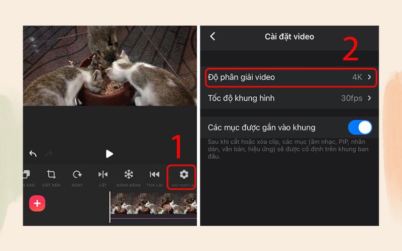 Chọn độ phân giải cho video và tiến hành lưu video để hoàn tất