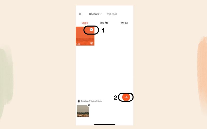 Chọn video mà bạn muốn chỉnh sửa