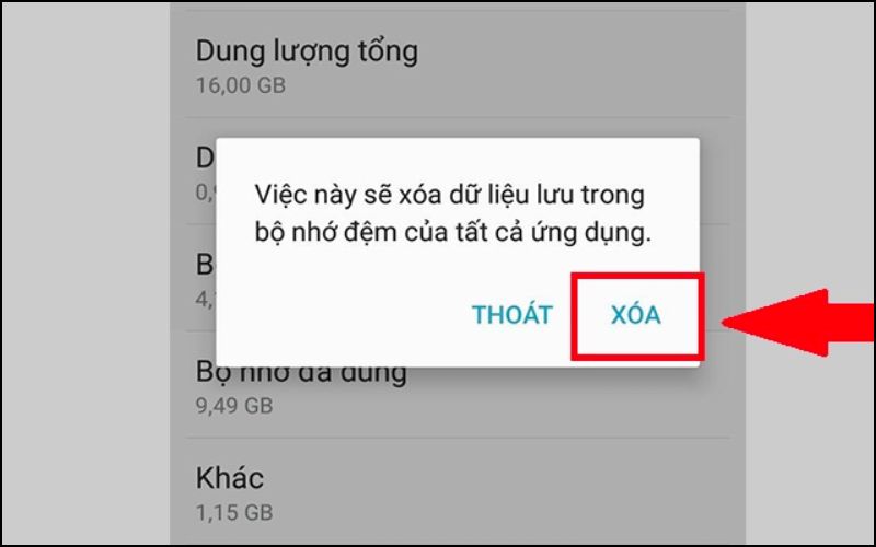 Lựa chọn xoá