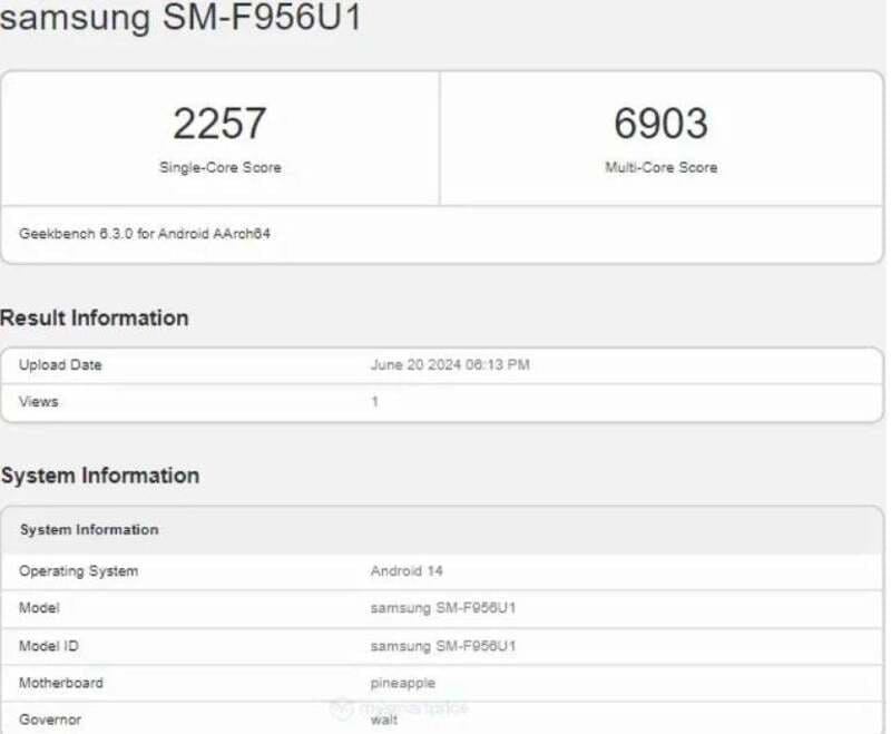 Hé lộ điểm chuẩn Geekbench Samsung Galaxy Z Fold 6