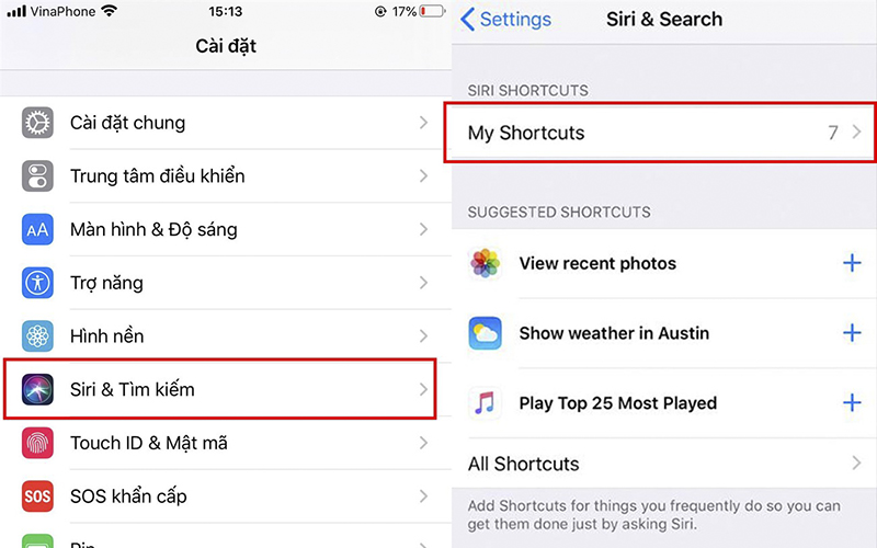 Cách xóa hoặc thay đổi shortcut