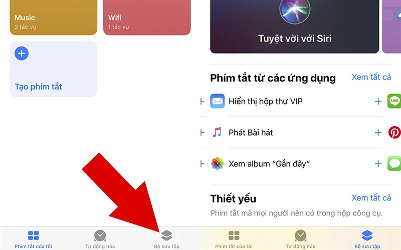 Cách tìm Siri Shortcuts có sẵn