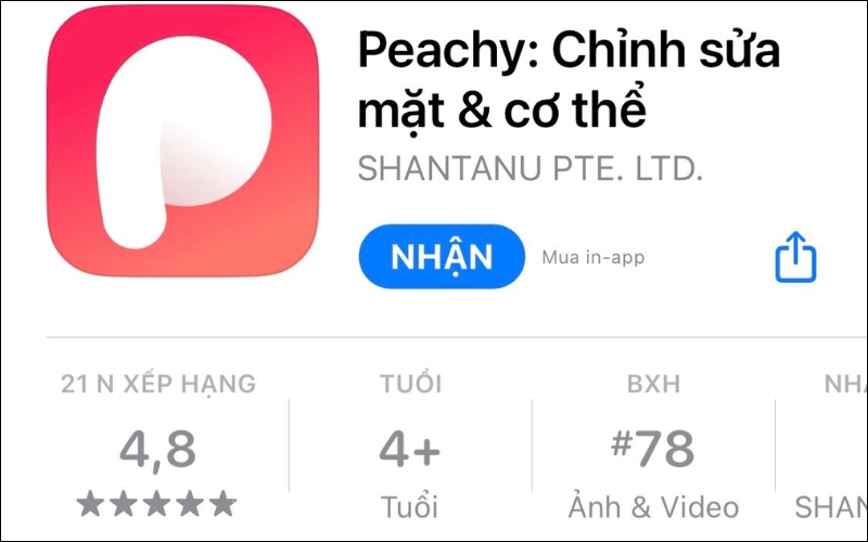 Ứng dụng Peachy