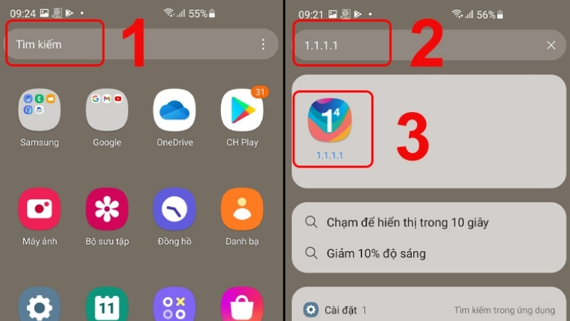 Gõ tên ứng dụng vào thanh Tìm kiếm ở trên cùng