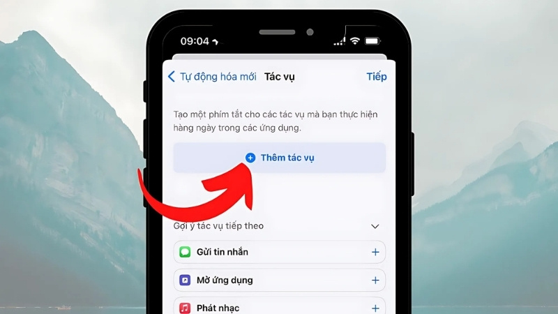 Nhấn Thêm tác vụ và chọn các hành động bạn muốn tự động hóa