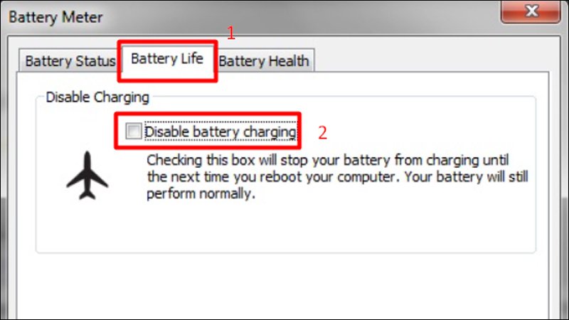 Disable battery charging