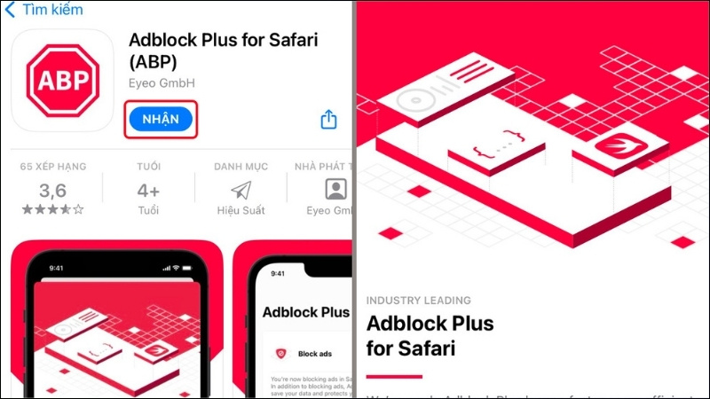 Tải ứng dụng Adblock Plus for Safari (ABS) từ App Store
