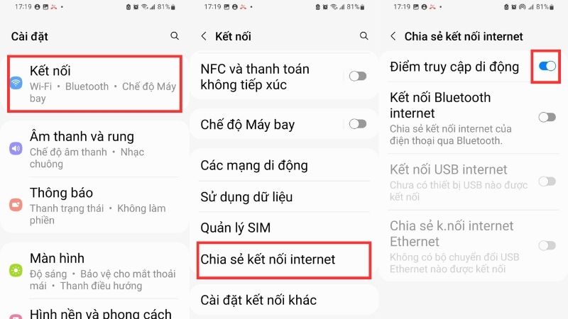 Cách tùy chỉnh Wifi khi chia sẻ