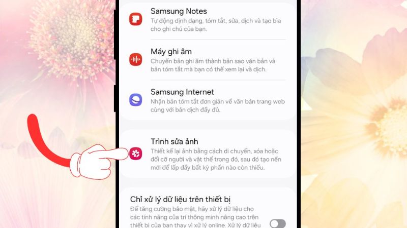 Chọn Trình sửa ảnh