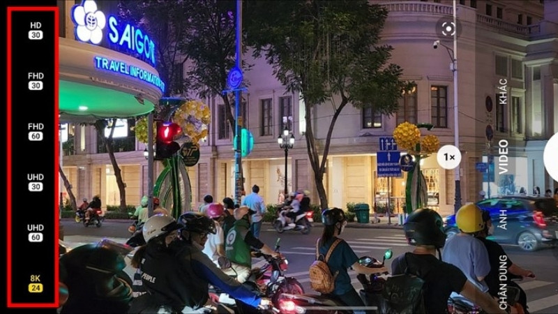 S22 Ultra có thể quay video 8K ở tốc độ 24fps, mang lại cảm giác điện ảnh