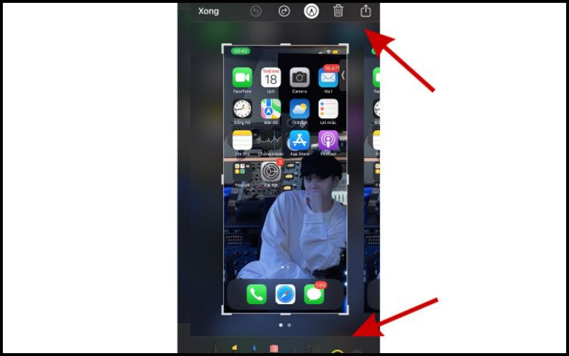 Bạn có thể chỉnh sửa trực tiếp lên ảnh màn hình vừa chụp