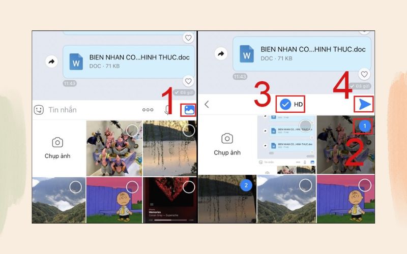 Bạn chỉ cần mở app Zalo lên chọn vào mục hình ảnh