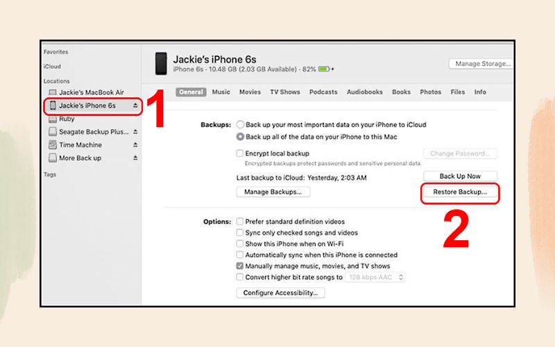 Đây là cách Restore iPhone trên máy Mac