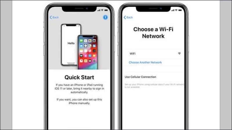 Màn hinh kết nối mạng WiFi trên iPhone mới