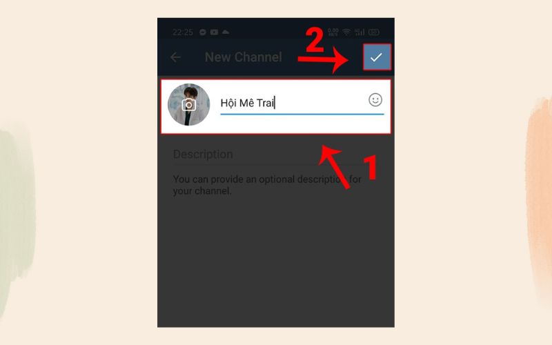 Thao tác tạo Channel trên ứng dụng Telegram