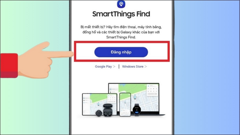 Đăng nhập bằng tài khoản Samsung dùng trên điện thoại cần theo dõi