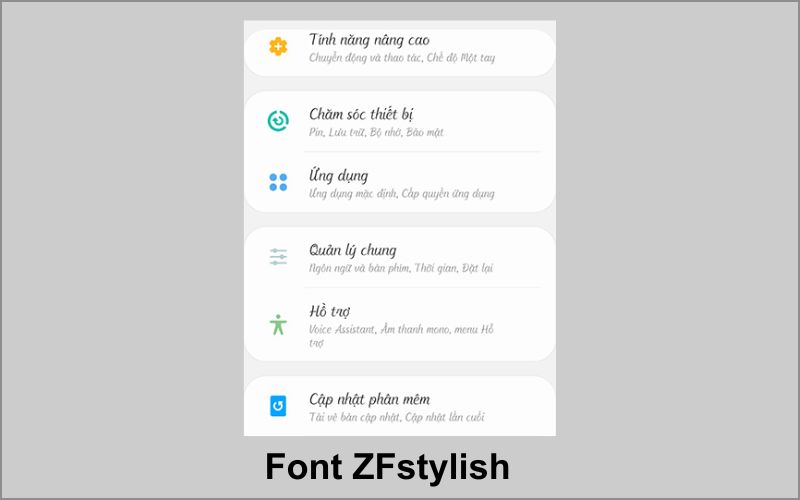 font chữ zfstylish