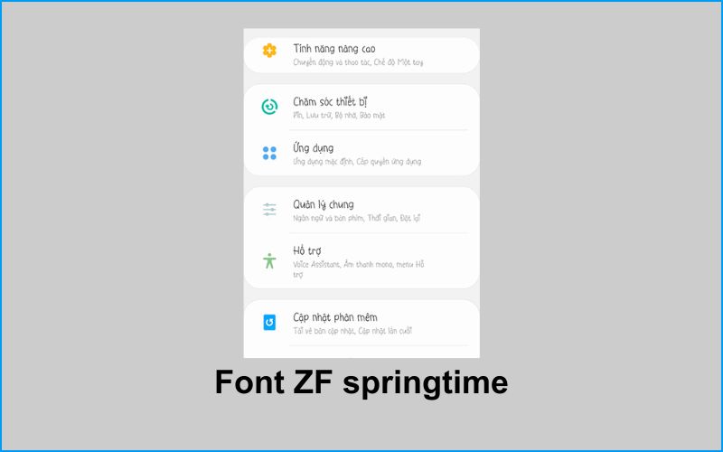 font chữ zf springtime