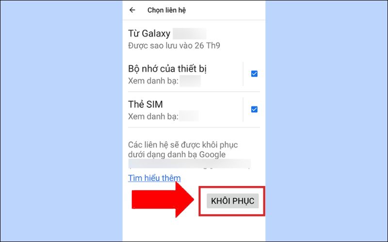 chon khoi phuc de hoan thanh