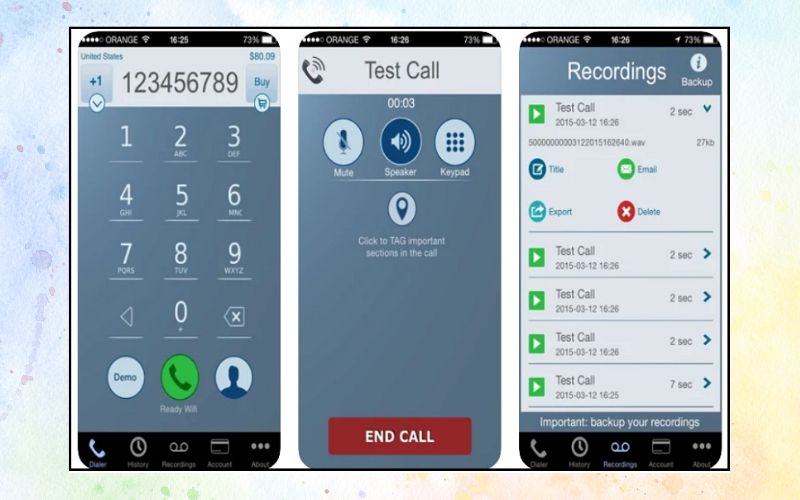 Sử dụng Call Recorder - IntCall để ghi âm cuộc gọi 