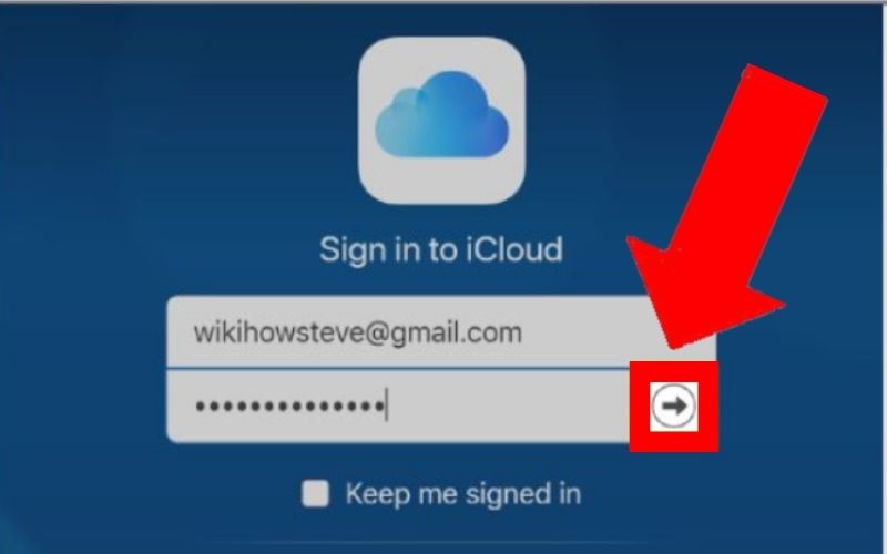 Đăng nhập bằng tài khoản iCloud 