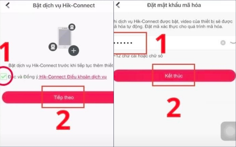 Nhập mật khẩu cho tài khoản Hikvision của bạn