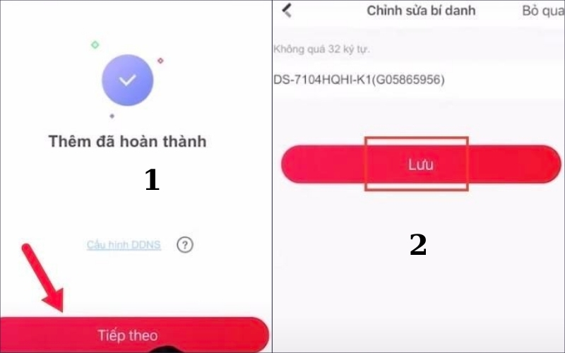 Nhấn Lưu để lưu cài đặt