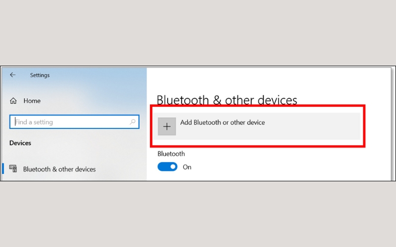 Nhấn vào Add Bluetooth or other devices 