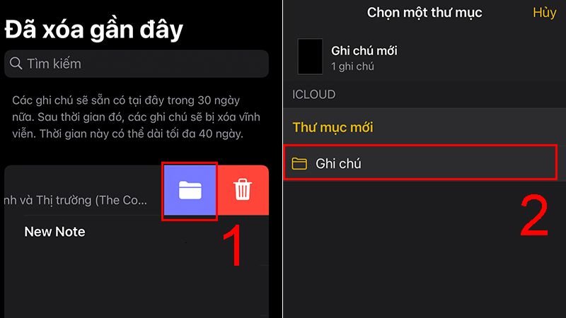 Khôi phục ghi chú