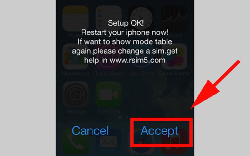 Chấp nhận để khởi động lại iPhone