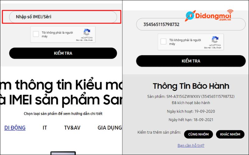 Cách kiểm tra bảo hành Samsung Care+ | Bảo hành Samsung