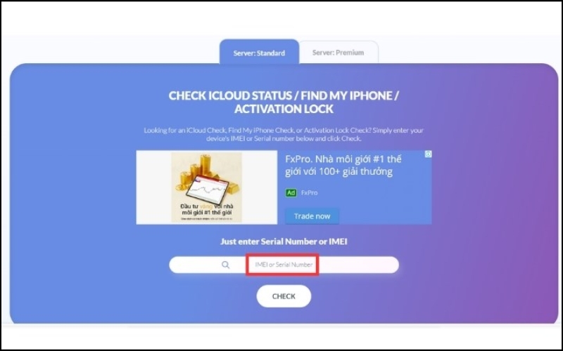 Truy cập vào trang Kiểm tra iCloud