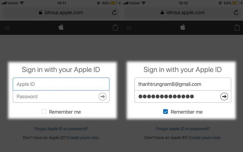 Sau khi cửa sổ mới mở ra, nhập Apple ID 