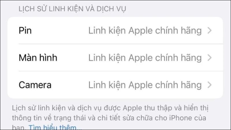 Xem mục Lịch sử linh kiện và dịch vụ