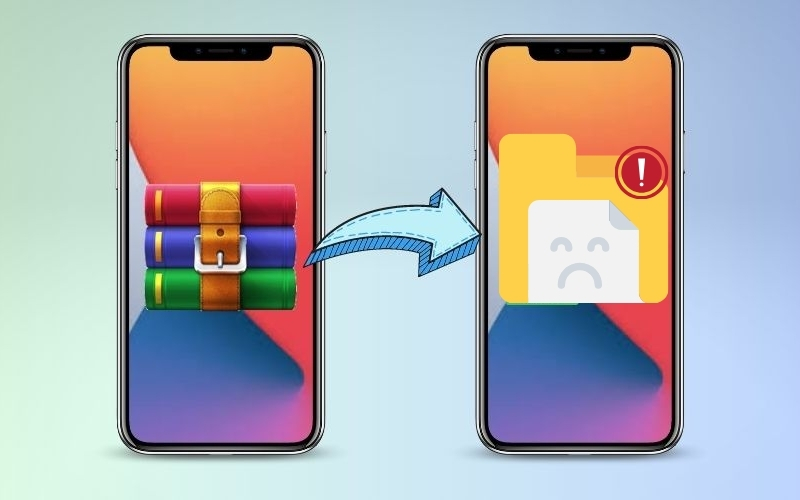 Thiếu ứng dụng hỗ trợ mở file Rar trên iphone có thể làm cho file không mở được