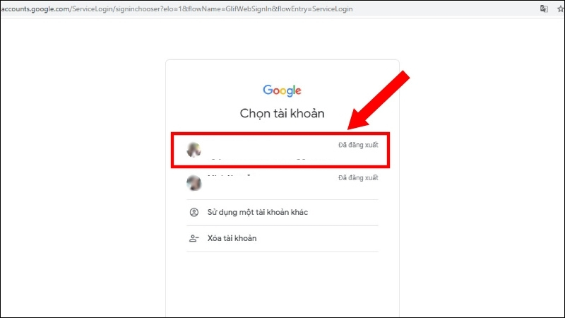 Đăng nhập bằng tài khoản Google của bạn