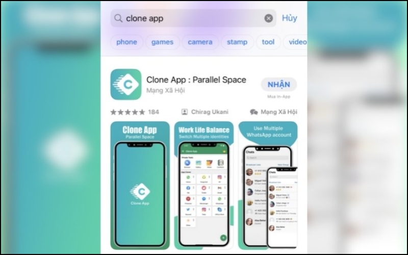 Tải ứng dụng Clone App