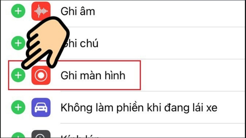 Nhấn dấu cộng (+) màu xanh lá bên cạnh để thêm vào Trung tâm điều khiển