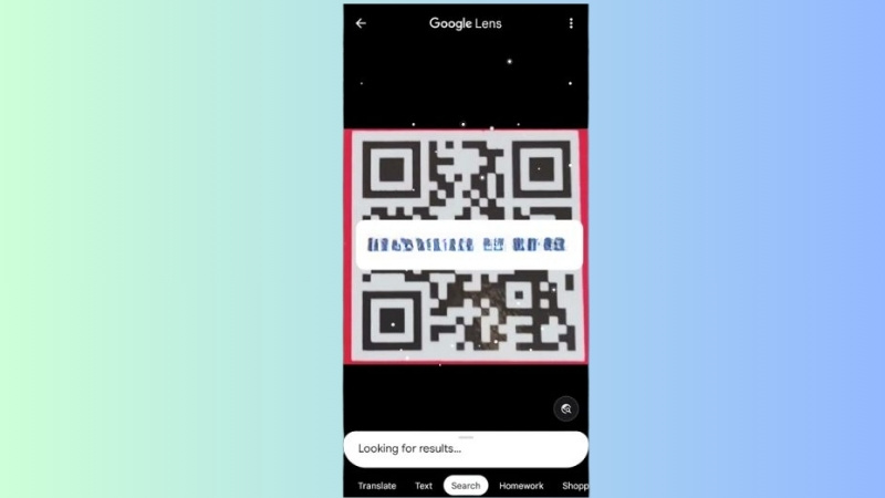Quét mã QR bằng Google Lens